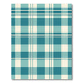 Classic Teal and Cream Tartan Plaid Rug