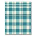Classic Teal and Cream Tartan Plaid Rug