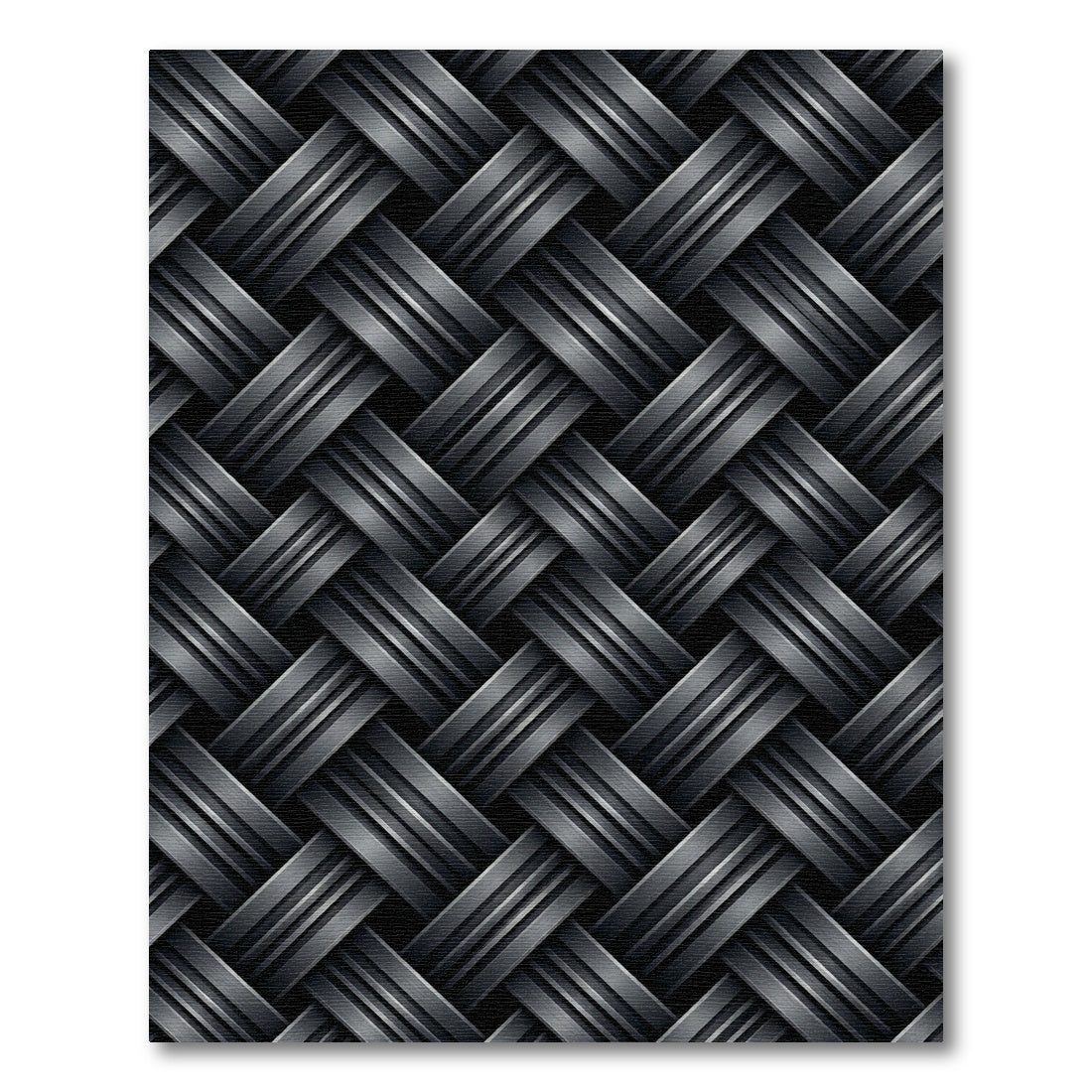 Charcoal Woven Herringbone Texture Rug