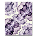 Ethereal Violet Ink Liquid Wave Rug