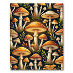 Glowing Toadstool Mushroom Forest Illustration Rug