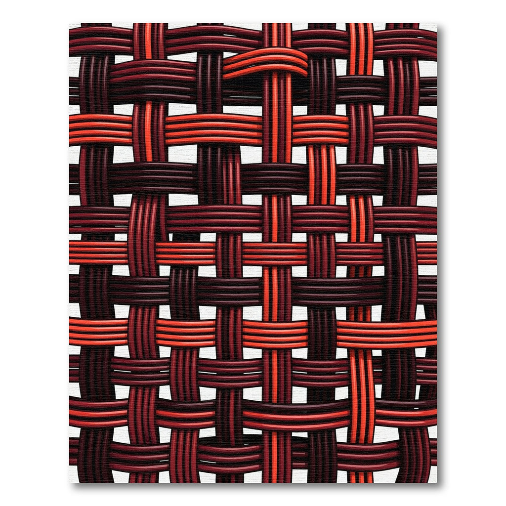 Crimson And Scarlet Woven Texture Rug