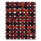 Crimson And Scarlet Woven Texture Rug