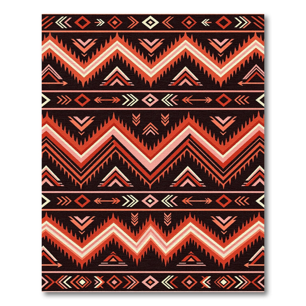 Bold Terracotta Zigzag Southwestern Geometric Rug