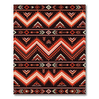 Bold Terracotta Zigzag Southwestern Geometric Rug