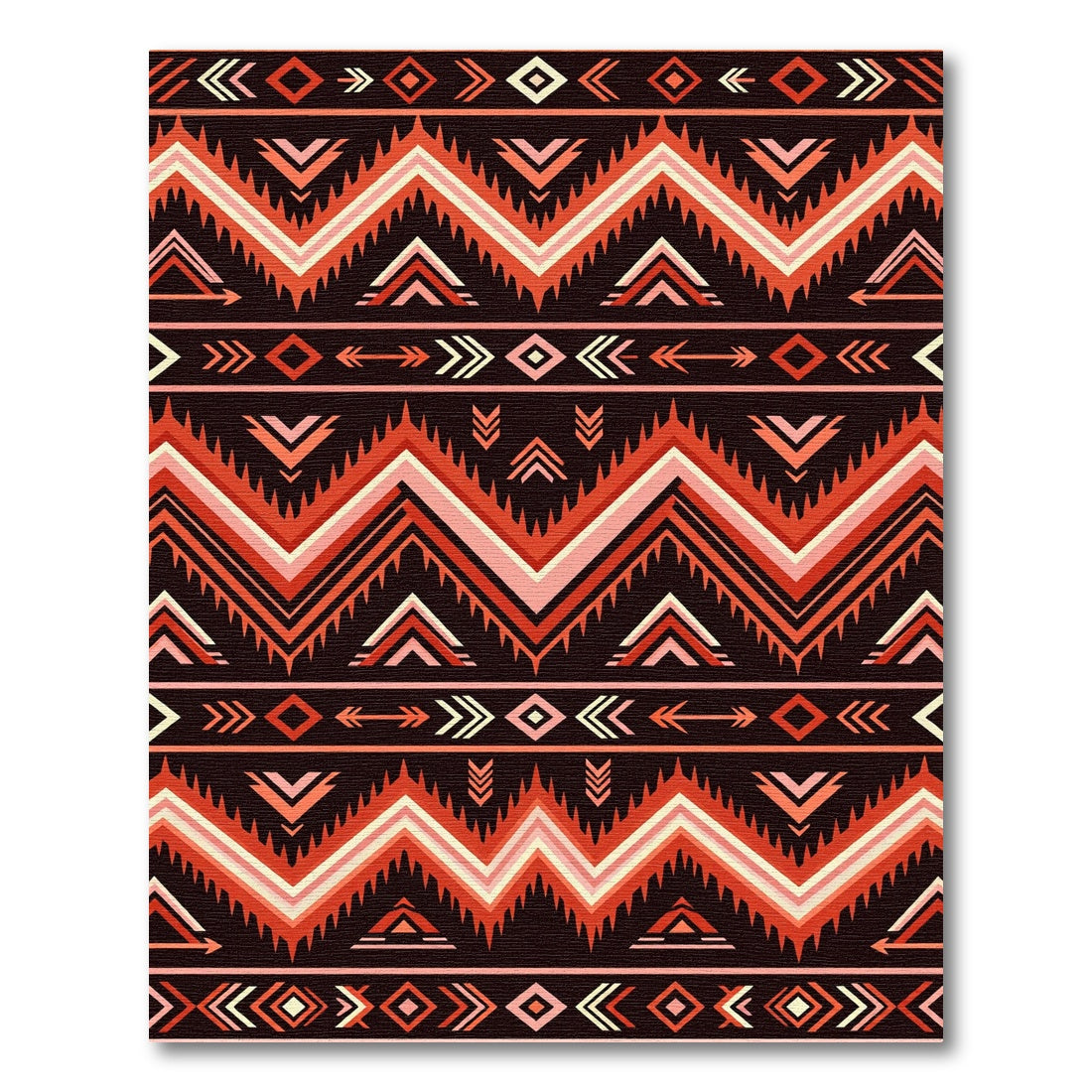 Bold Terracotta Zigzag Southwestern Geometric Rug
