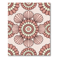 Blush Pink Scalloped Shell Medallion Rug