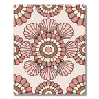 Blush Pink Scalloped Shell Medallion Rug