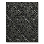 Ornate Silver Arabesque Scroll Rug