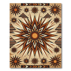 Earthy Southwestern Sun Burst Geometric Rug