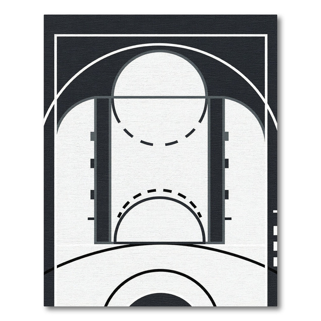 Minimalist Monochrome Abstract Geometric Arc Rug