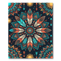 Bright Feathered Sun Mandala Rug
