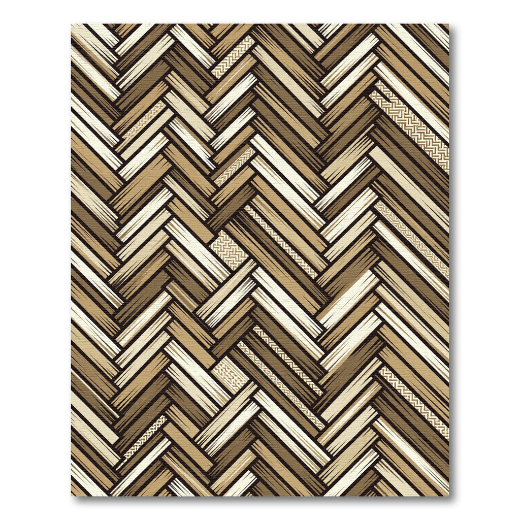 Earthy Tone Woven Herringbone Rug