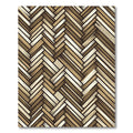 Earthy Tone Woven Herringbone Rug