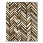 Earthy Tone Woven Herringbone Rug