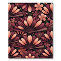 Deep Red Fan Blossom Garden Rug