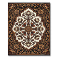 Ornate Amber Floral Arabesque Rug