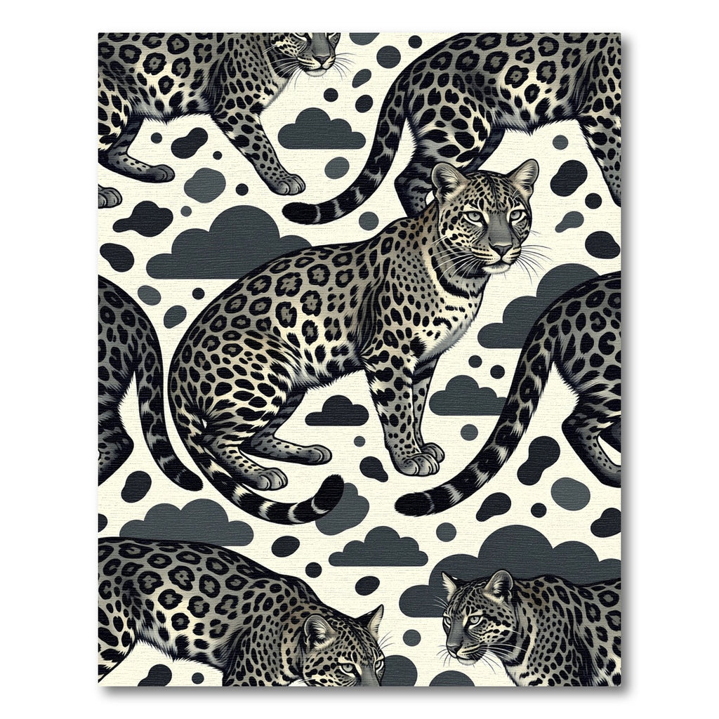 Leopard Spots with Midnight Clouds Rug