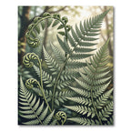 Lush Green Fiddlehead Fern Botanical Rug