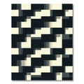 Modern Black And Cream Geometric Rug