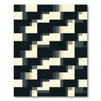 Modern Black And Cream Geometric Rug