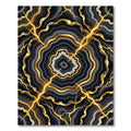 Luxurious Gold Veined Black Agate Rug