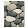 Contemporary Earthy Tone River Stone Rug