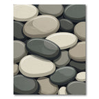 Contemporary Earthy Tone River Stone Rug