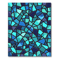 Teal Blue Shattered Geometric Rug