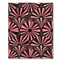 Art Deco Fan Coral Black Medallion Rug