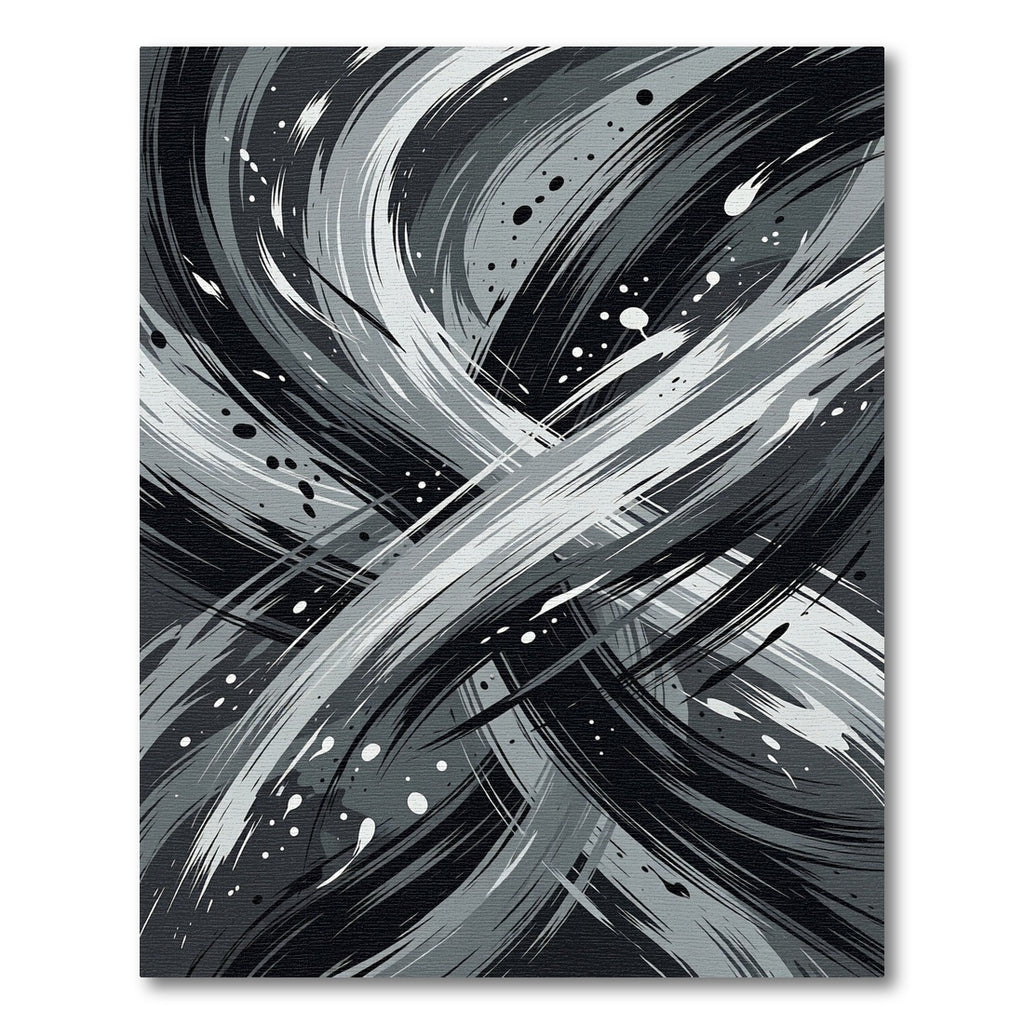 Abstract Swirl Brushstroke Splash Rug