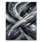Abstract Swirl Brushstroke Splash Rug