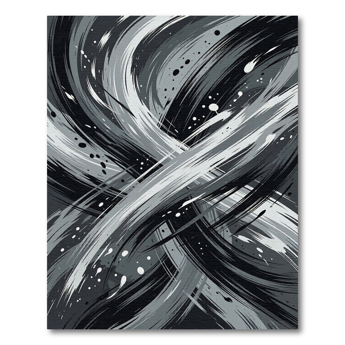 Abstract Swirl Brushstroke Splash Rug