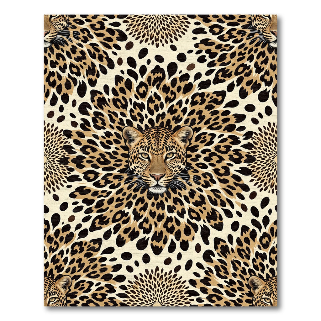 Bold Leopard Spots And Faces Rug