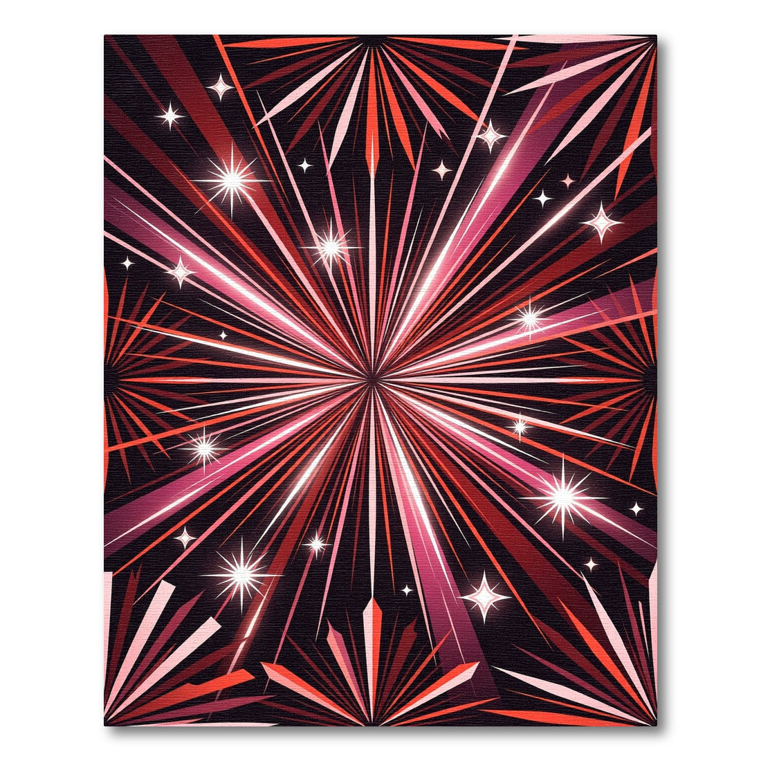Radiant Red Starburst Celestial Burst Rug