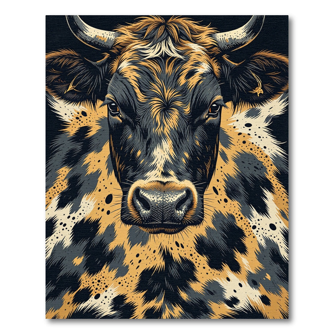 Bold Gold Cow Spots Rug