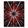 Radiant Red Burst Starburst Rug