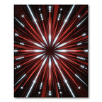 Radiant Red Burst Starburst Rug