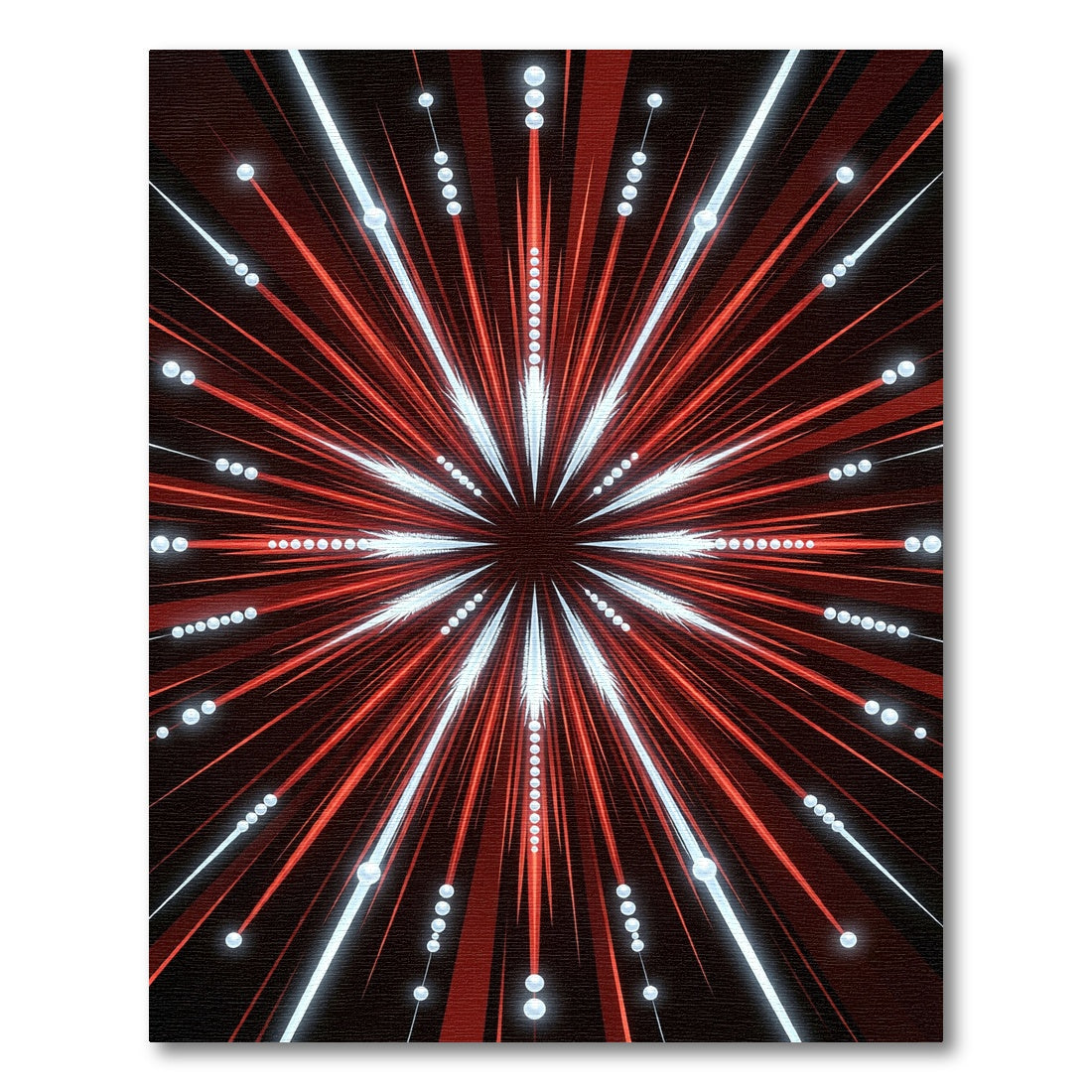 Radiant Red Burst Starburst Rug