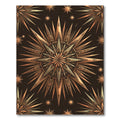 Celestial Bronze Sunburst Geometric Art Rug