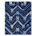 Blue Tooth Tribal Aztec Pattern Rug
