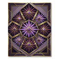 Art Deco Purple Amethyst Geometric Star Rug