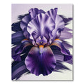 Majestic Purple Iris Botanical Art Rug