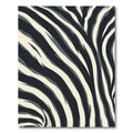Modern Black and Ivory Zebra Sweep Rug