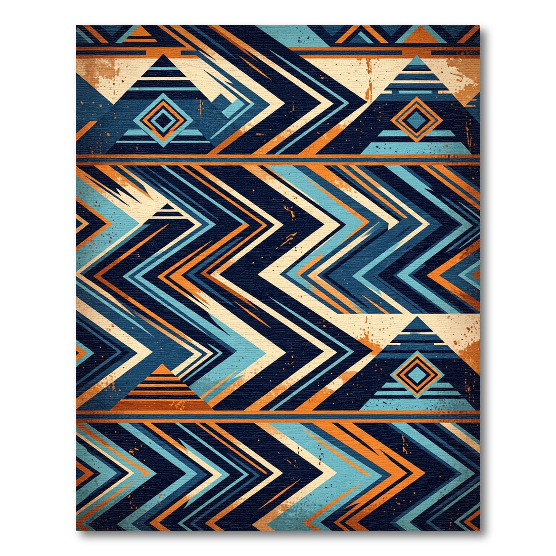 Bold Geometric Tribal Zigzag Rug