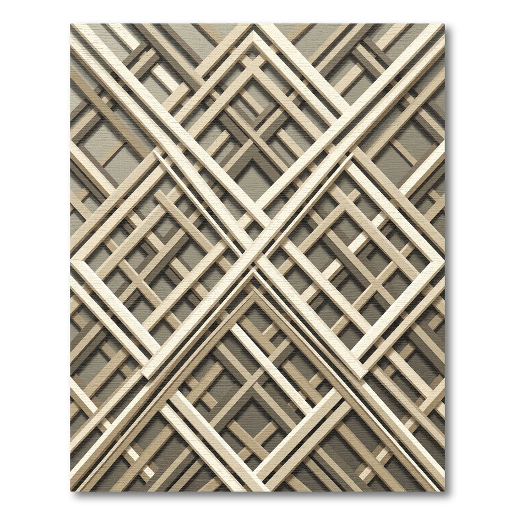 Sophisticated Neutral Lattice Geometric Rug