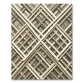 Sophisticated Neutral Lattice Geometric Rug