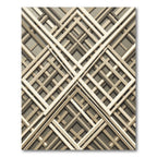 Sophisticated Neutral Lattice Geometric Rug