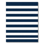 Classic Navy Blue Horizontal Striped Rug