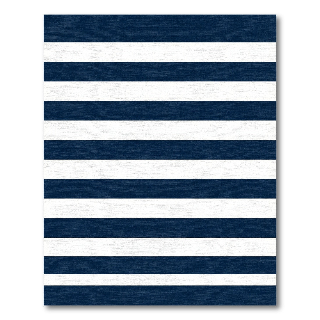 Classic Navy Blue Horizontal Striped Rug